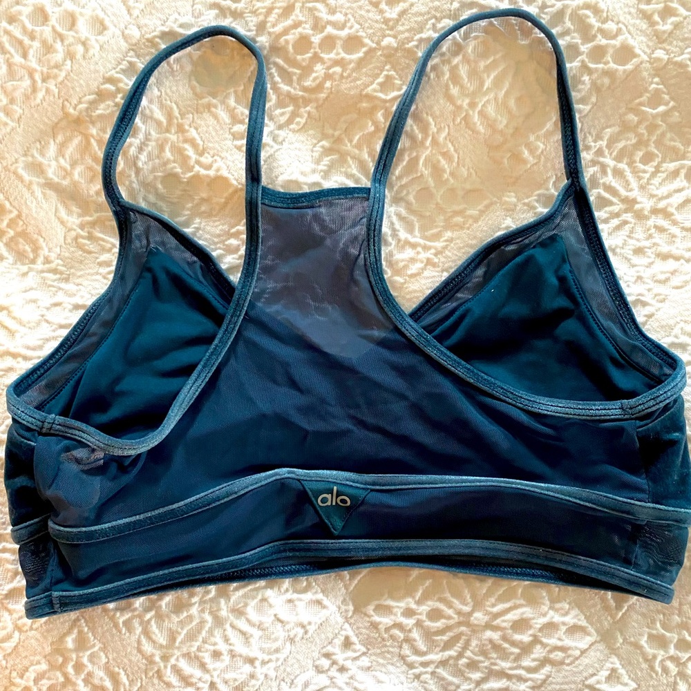 Alo velvet and mesh bra